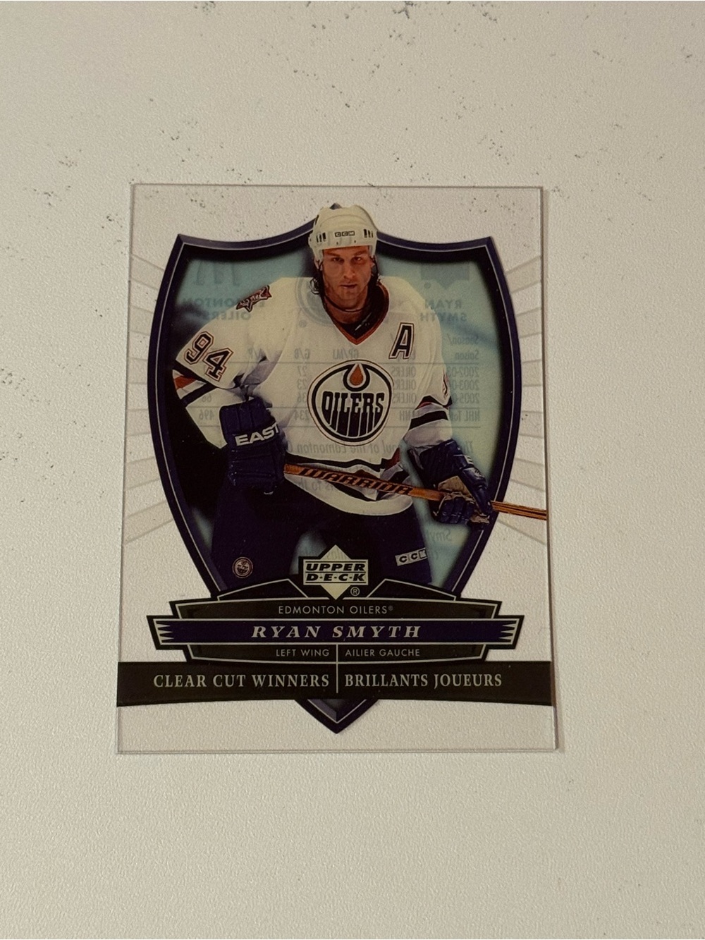 Ryan Smyth 2006 Upper Deck Clear Cut Winners Card #CC10 (Edmonton Oilers)
